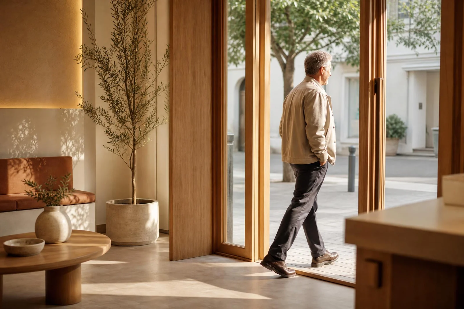 A patient arriving at an ENT clinic